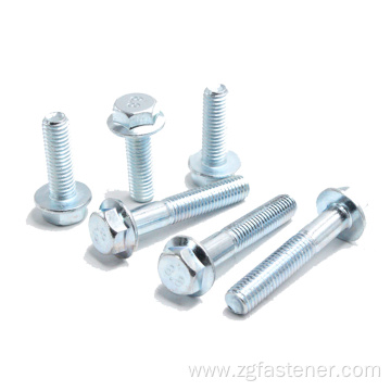 Hexagon flange bolts with blue zinc DIN6921